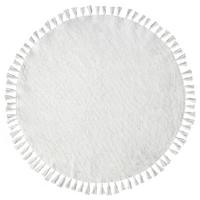 TEPPICH Weiß 120 cm Baumwolle Mitsobi - Weiß, Textil (120/120cm) - Beliani