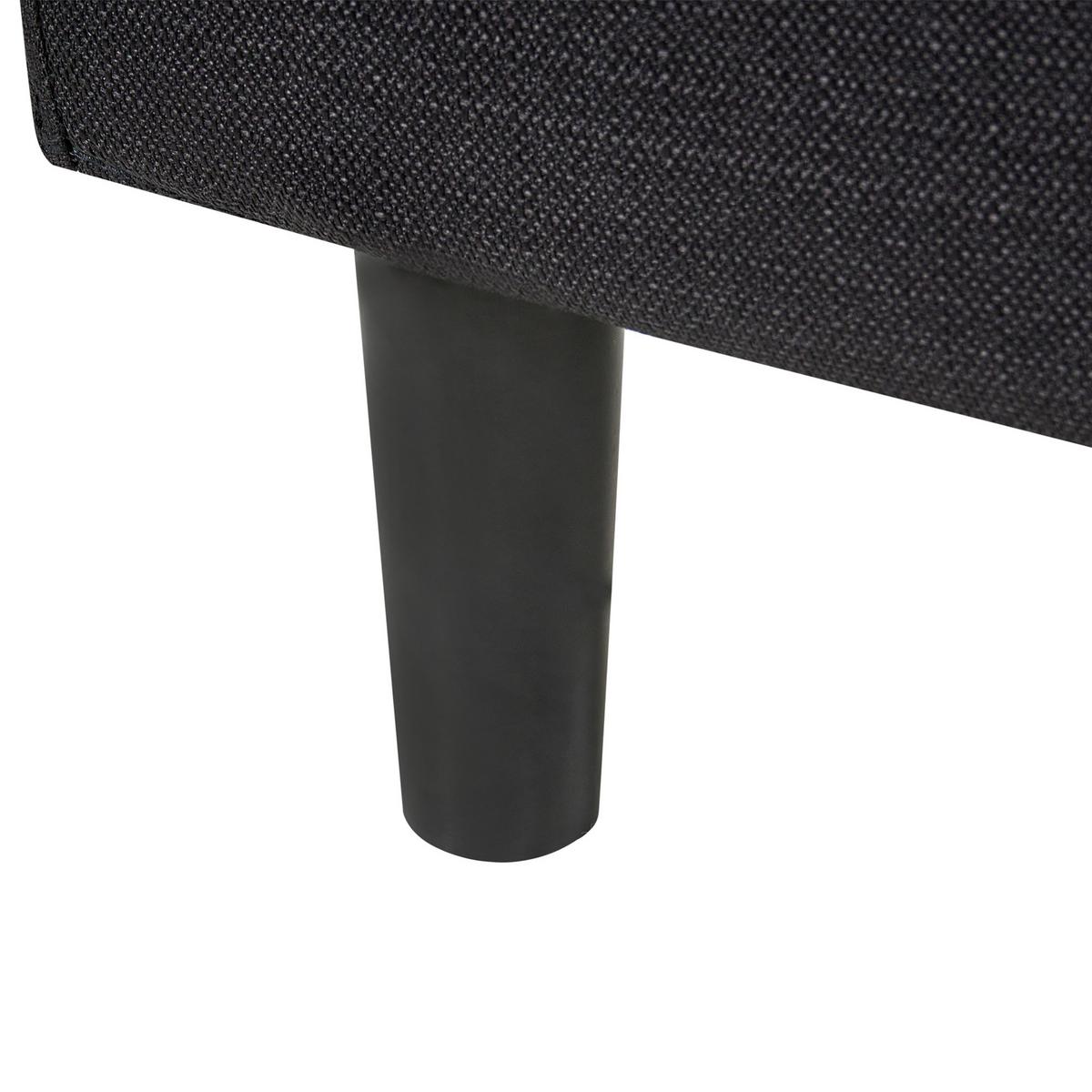 BETT mit Lattenrost 120/200 cm Stoff Schwarz Fitou - Schwarz, Textil (120/200cm) - Beliani