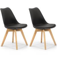 STUHL 2er-Set Klara Schwarz - Schwarz, Holz/Kunststoff (49/82/53cm) - VS Venta-stock