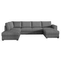 WOHNLANDSCHAFT Wilma, Seite: Links - Schwarz/Grau, Holz/Textil (305/85/188cm) - MIRJAN24