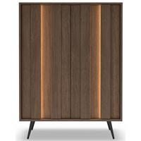 HIGHBOARD Amaro 93 cm - Eichefarben/Schwarz, Holzwerkstoff/Metall (93.5/125.6/40cm) - Selsey