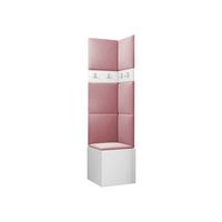 GARDEROBEN-SET Orion XXI - Weiß/Rosa, Holzwerkstoff/Kunststoff (42/186/46cm) - MIRJAN24