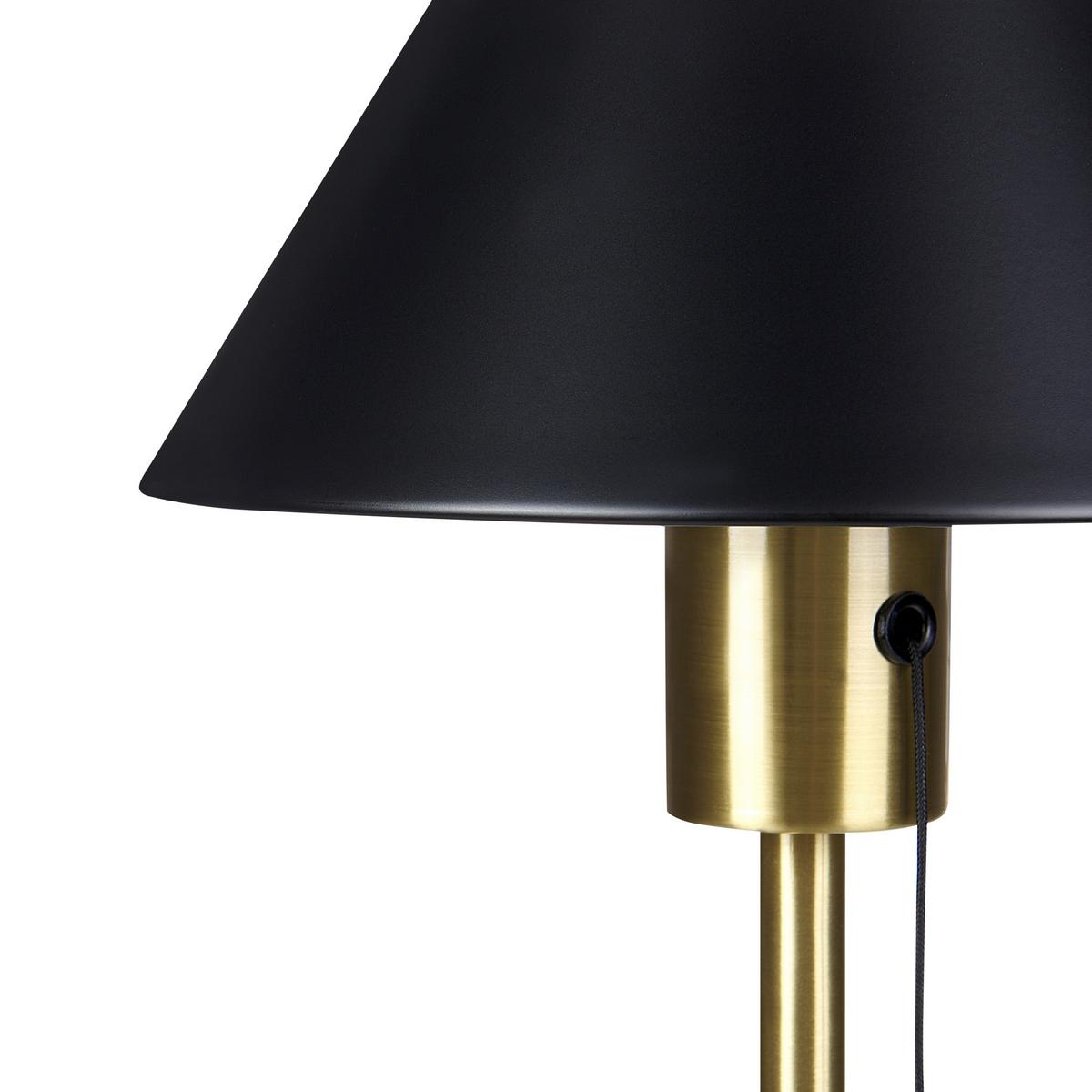 TISCHLEUCHTE Caparo 20/20/37 cm - Schwarz, Metall (20/13/37cm) - Beliani