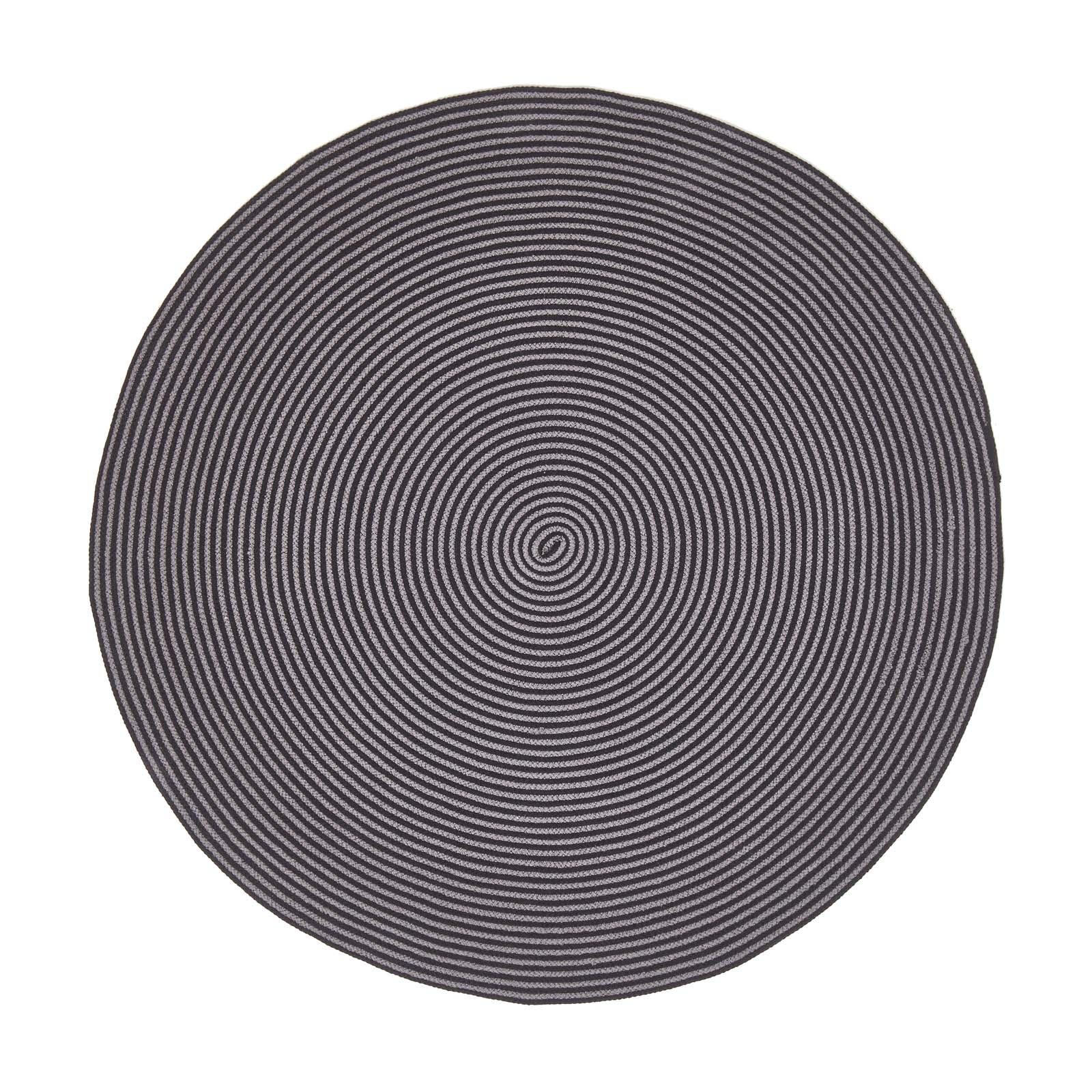 TEPPICH Spirale geflochten rund 120 cm - Schwarz, Textil (120/120cm) - Homescapes
