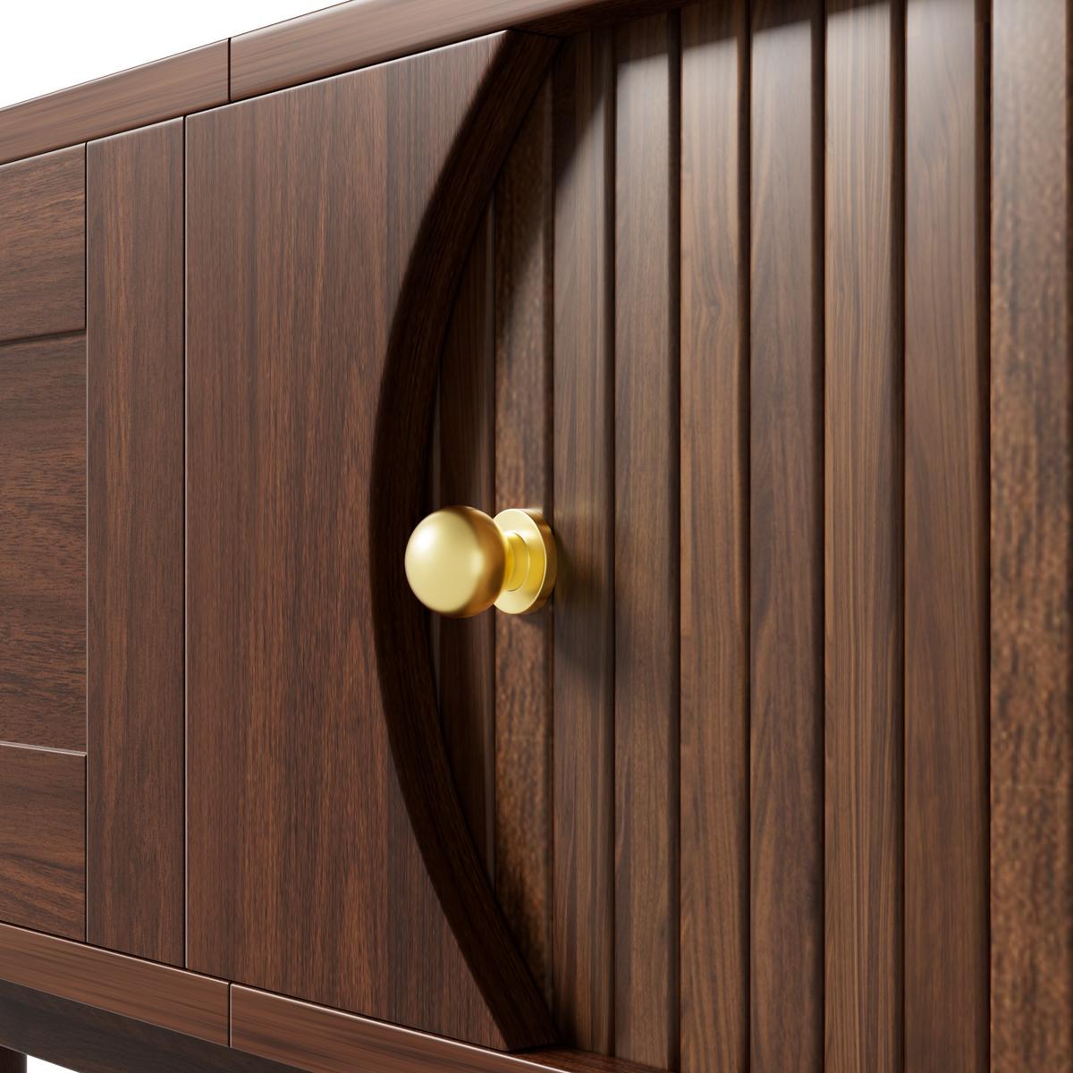 TV-LOWBOARD in Nussbaum-Optik, Fernsehschrank mit Schiebetüren - Weiß, Holzwerkstoff (170/38/40cm) - Urban Meuble