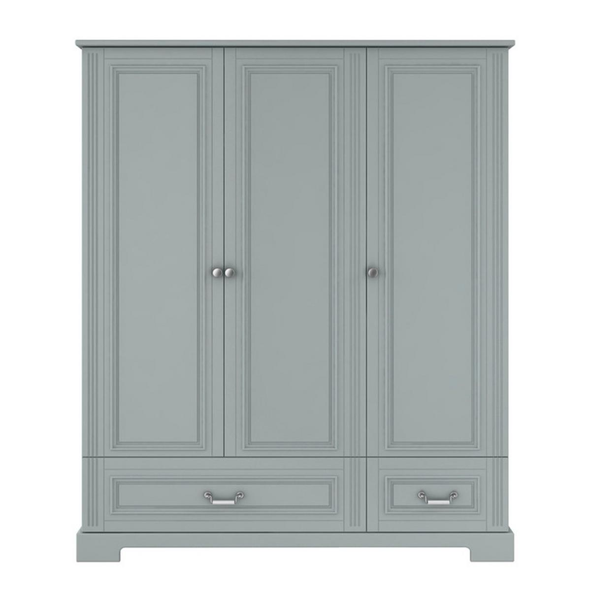 SCHRANK 3 Türen Grau - Grau, Holzwerkstoff (150/180/51cm) - Petits-meubles