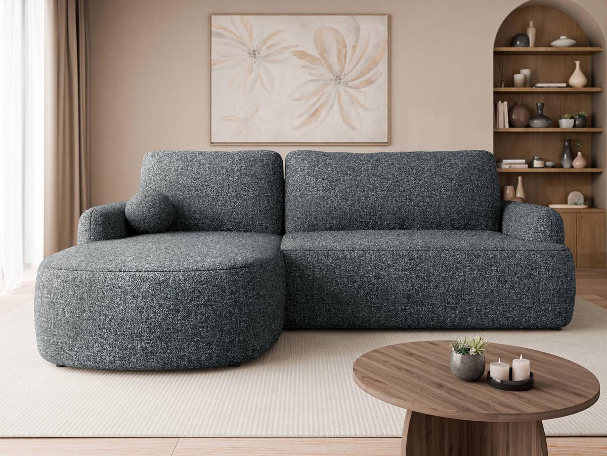 ECKSOFA Loridu, Seite: Links - Dunkelgrau/Schwarz, Holz/Kunststoff (250/174cm) - MIRJAN24