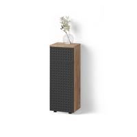 MIDISCHRANK Ronco Anthrazit gepunktet 30 x 81 cm mit 1 Schublade, 2 Fächer, Badezimmer - Anthrazit, Holzwerkstoff (30/81/30cm) - Livinity®