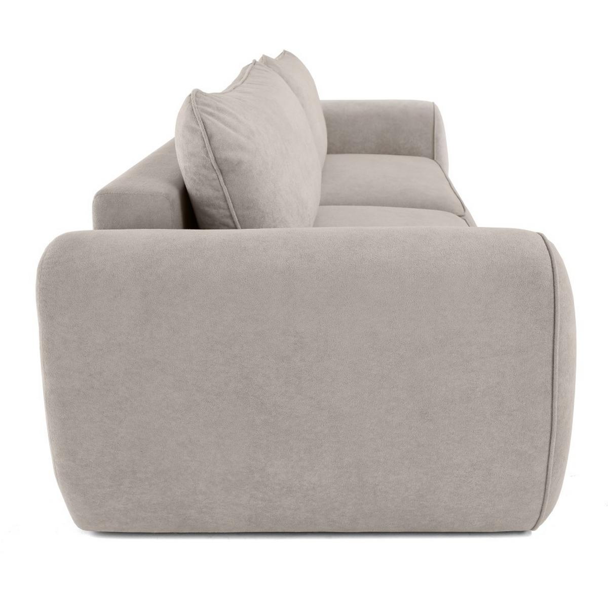 3-SITZER Schlafsofa Bravo mit Eckfunktion, mit zwei Bettkasten, Beige - Beige/Schwarz, Textil (257/96/110cm) - Beautysofa