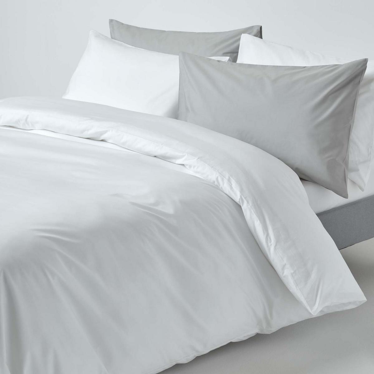 BETTWÄSCHE Perkal Fadendichte 200 - Weiß, Textil (230/220cm) - Homescapes
