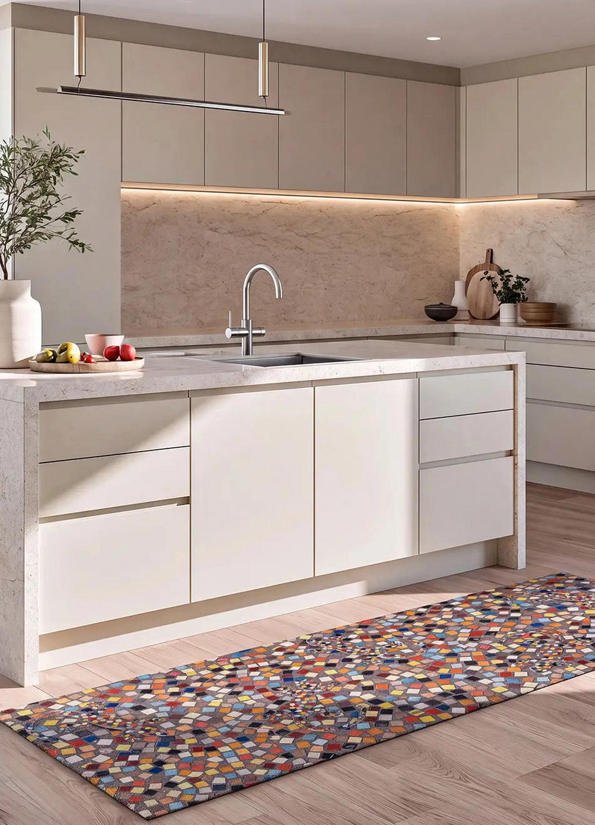 KÜCHENTEPPICH Mehrfarbig Ricci 52/100 cm - Multicolor, Textil (52/100cm) - Atticgo