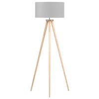 STEHLAMPE Nitra 45/45/142 cm - Grau, Holz (45/45/142cm) - Beliani