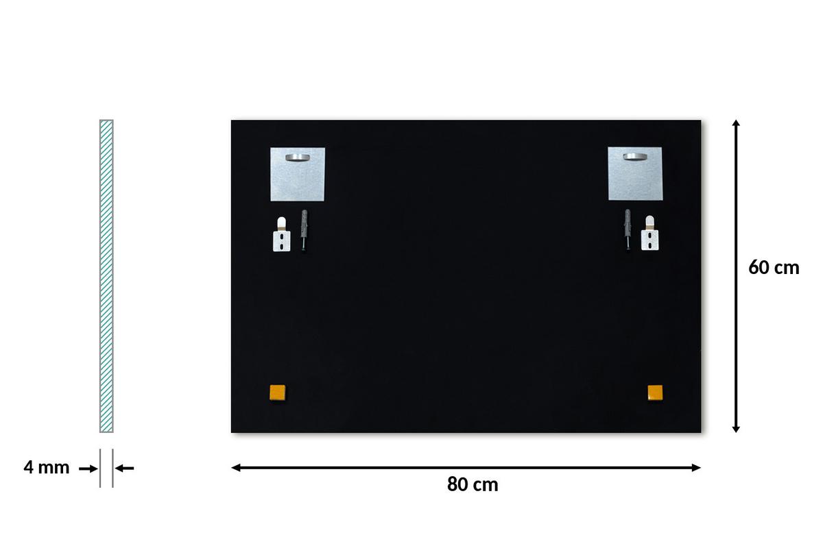 SPIEGEL Rechteckig 80x60 cm - Transparent, Glas (80/60/0.4cm) - Wallfluent