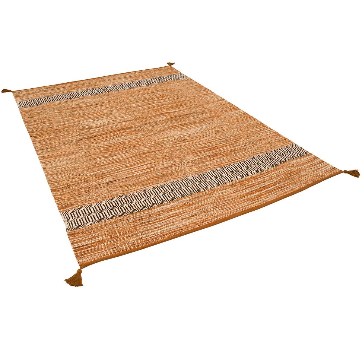 NATUR BAUMWOLLE TEPPICH KELIM TOSKANA - Beige, Textil (90/160cm) - Pergamon