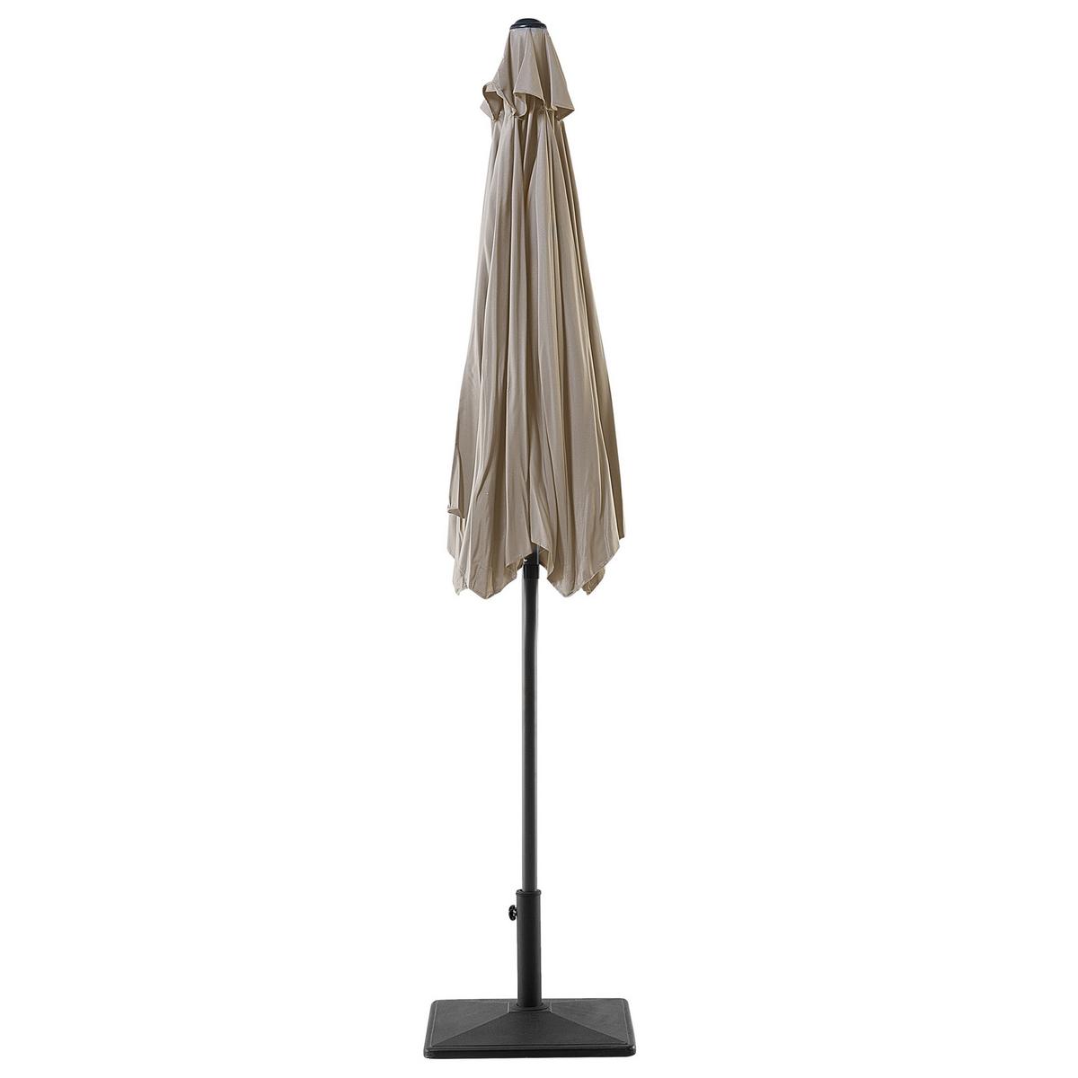 SONNENSCHIRM 270 cm taupe Varese - Taupe/Beige, Textil (270/270cm) - Beliani