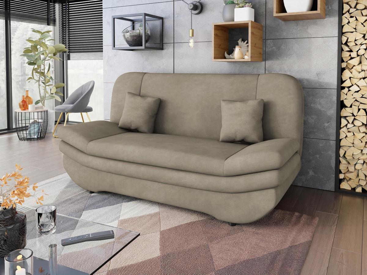 SCHLAFSOFA Weronika Premium - Schwarz/Mokka, Holz/Kunststoff (200/95/90cm) - MIRJAN24