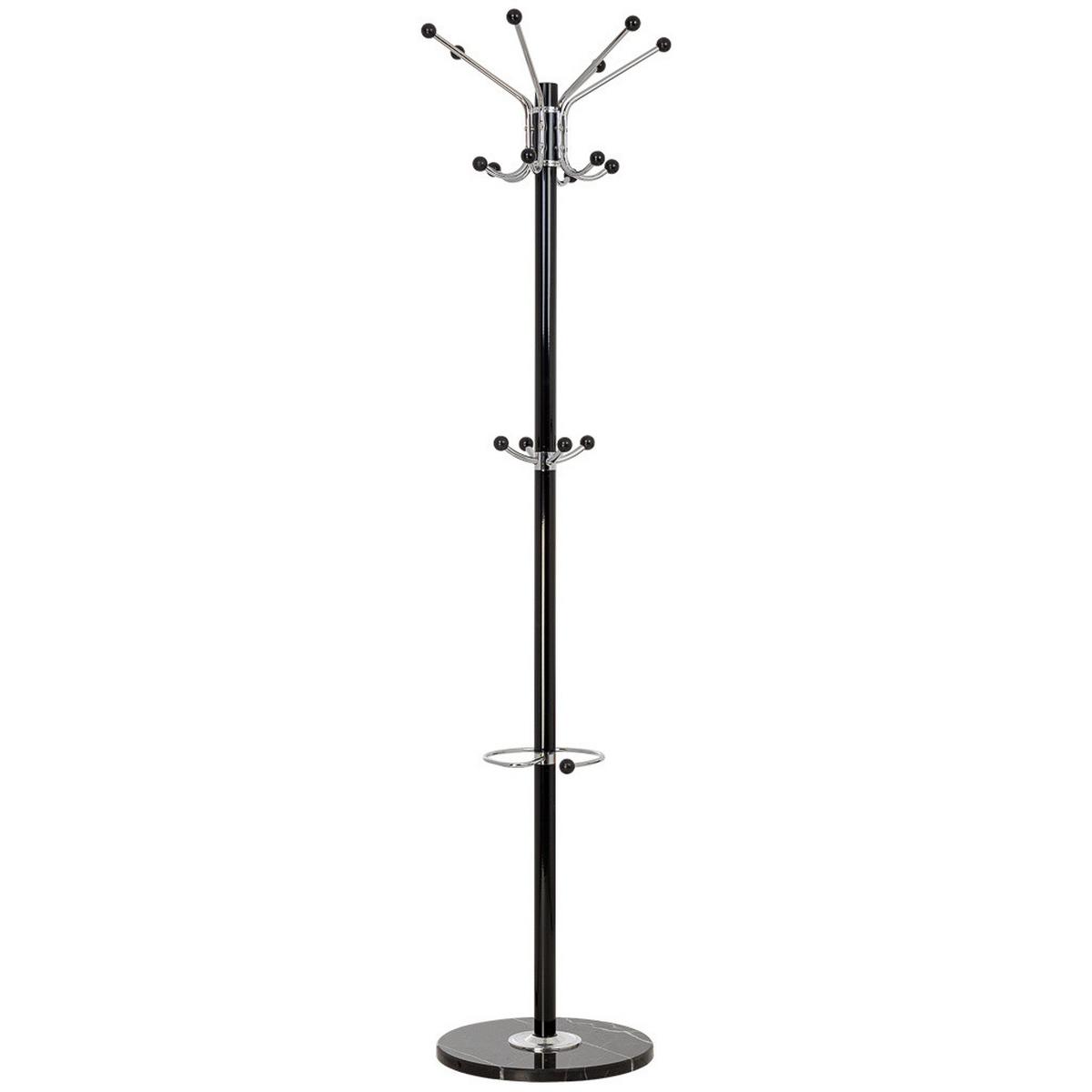 GARDEROBE aus metall 36x175cm - Schwarz, Metall (36/175/36cm) - Wanderlust