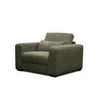 SESSEL OLI in Cordstoff olivgrün - Olivgrün, Holz/Textil (130/91/108cm) - Wozimo