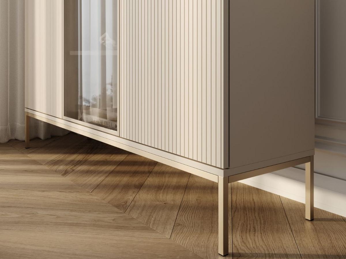KOMMODE Kaschmir 154/83/39 cm Deo - Kaschmir/Champagner, Glas/Naturmaterialien (154/83/39cm) - Graingold