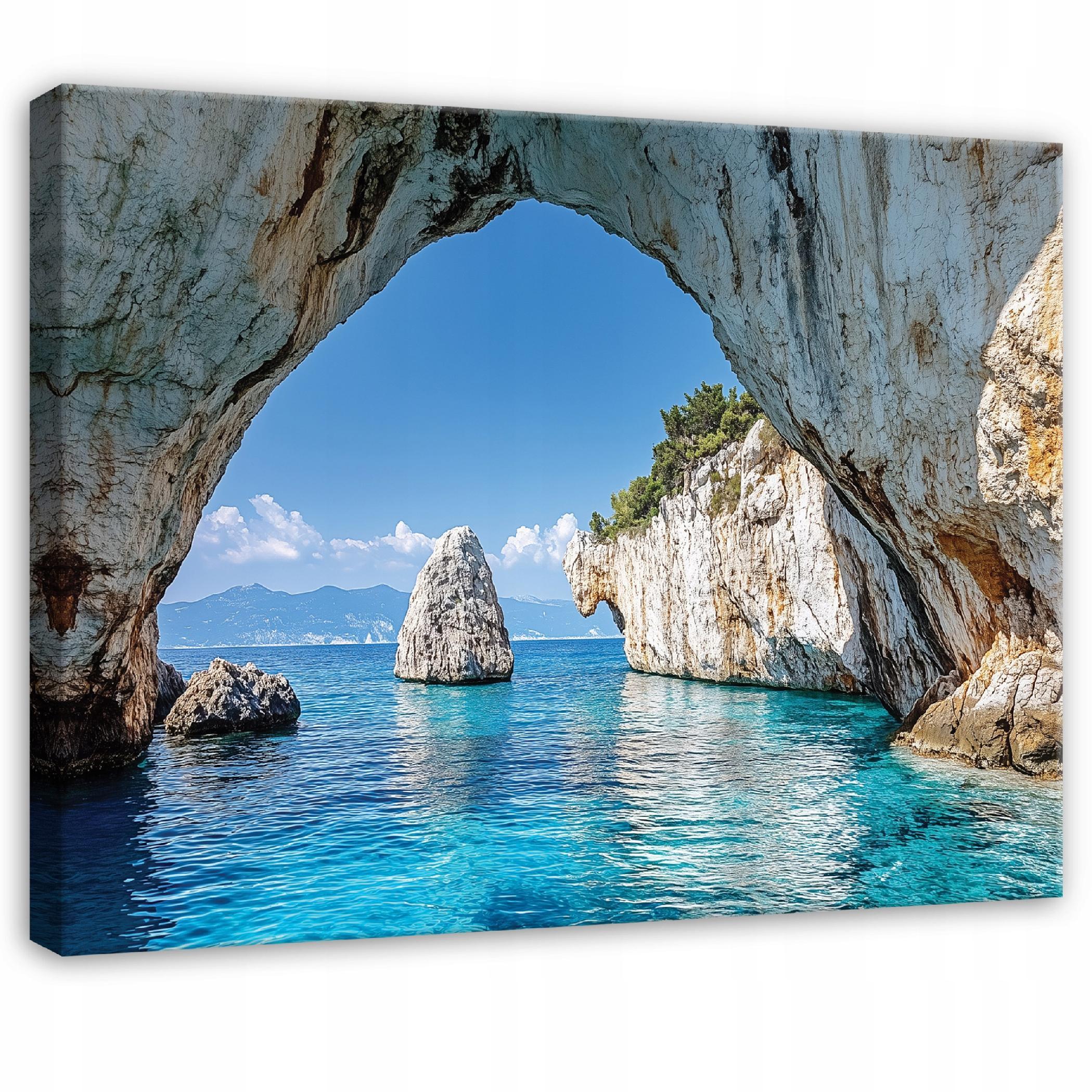 LEINWANDBILD Ozean Natur Blau 60x40 cm - Multicolor, Holzwerkstoff (60/40cm) - Wallarena