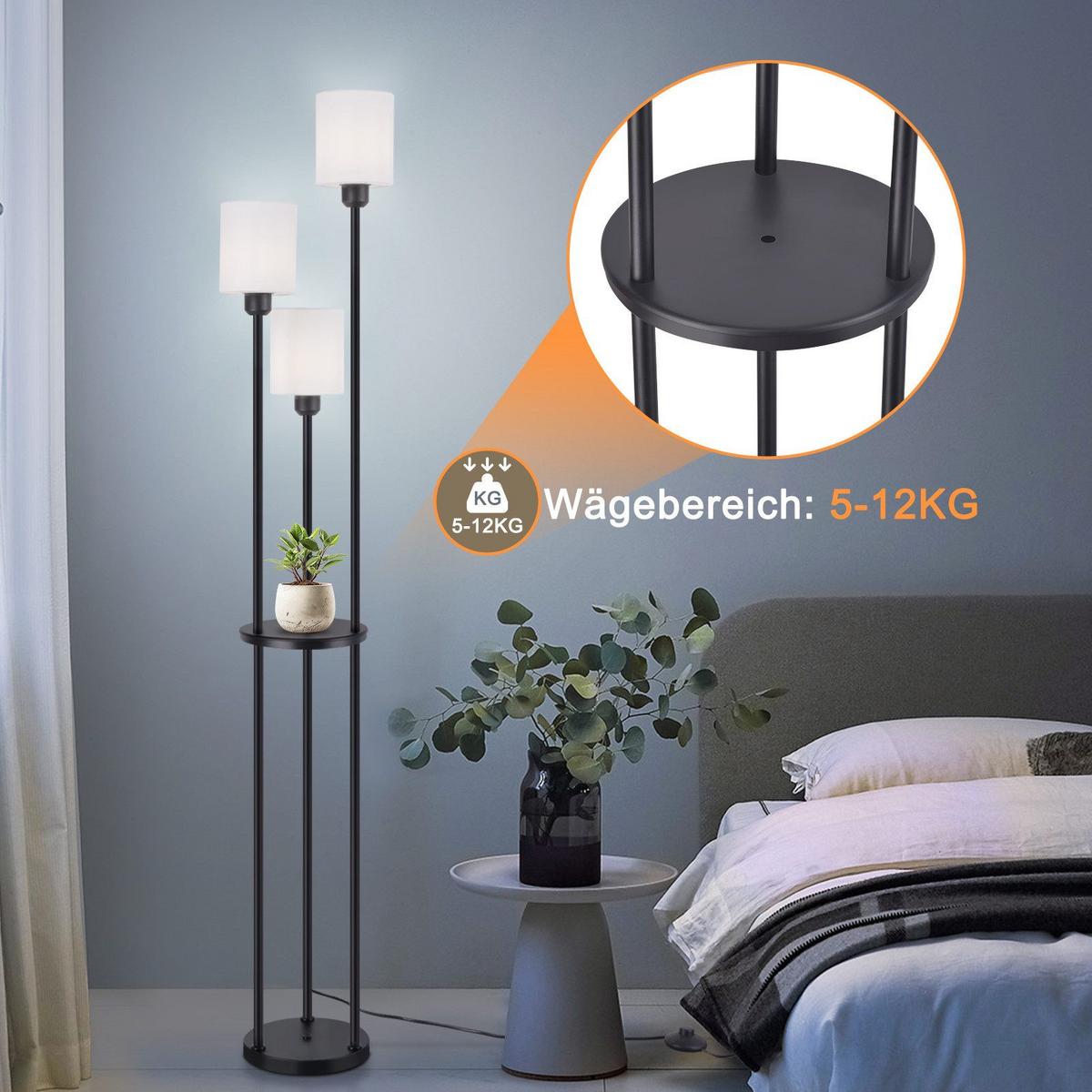 STEHLAMPE Yamaoka 22/22/163cm - Schwarz, Metall (22/22/163cm) - Nettlife