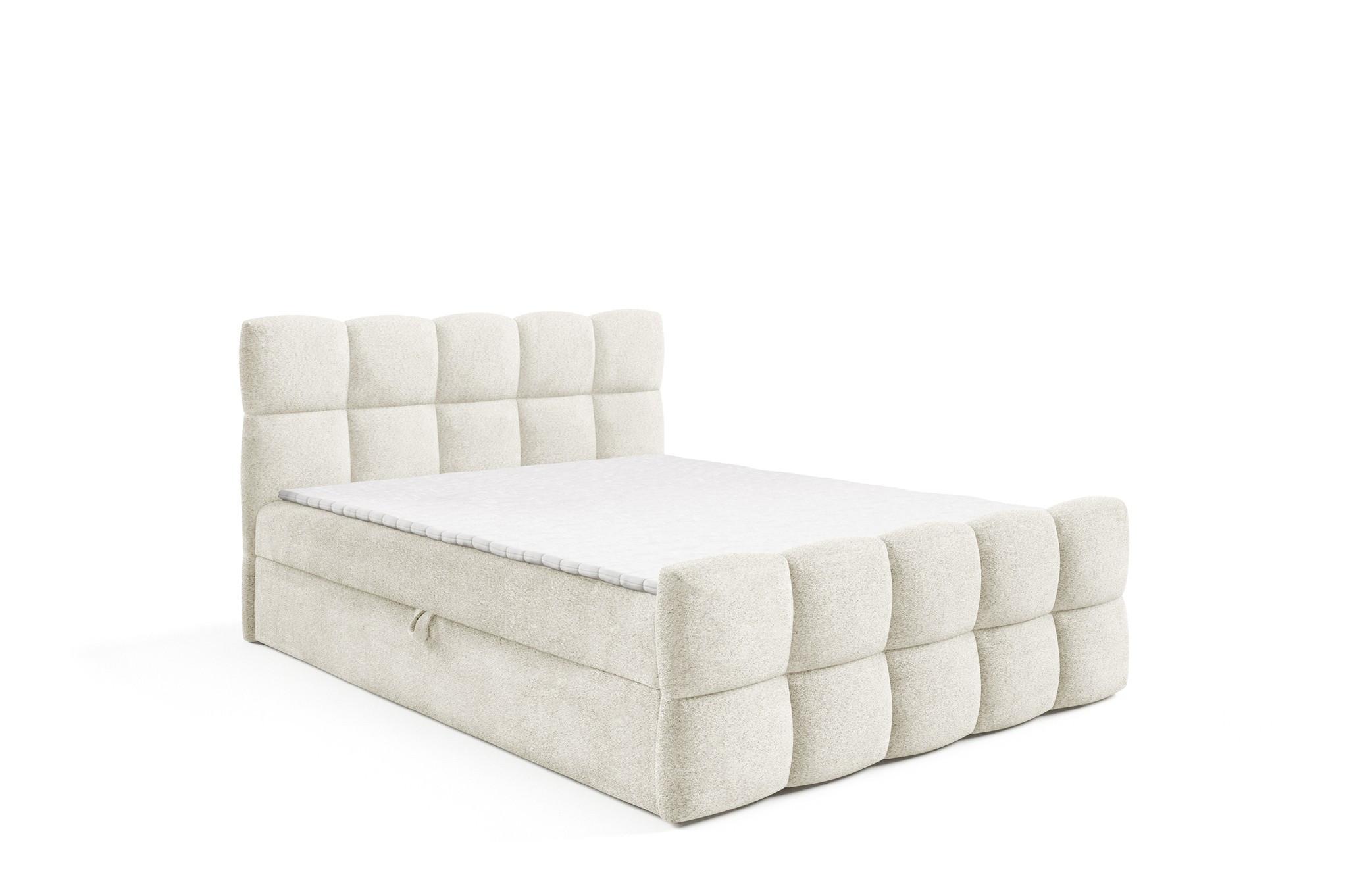 BOXBETT Satine Premium - Creme, Holzwerkstoff/Textil (200/220cm) - Fun Möbel