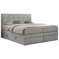 BOXSPRINGBETT LUKA KING 120/200 Hellgrau Struktur - H3 - Hellgrau, Holz/Textil (120/200cm) - MKS