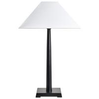 TISCHLAMPE Metall Schwarz Dhud - Schwarz/Weiß, Metall (34/34/58cm) - Beliani