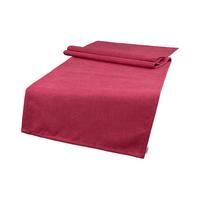 XL-TISCHLÄUFER FarbTon Chenille-Haptik himbeer-rot 220/40 cm - Rot, Textil (40/220cm) - beties Heimtextil