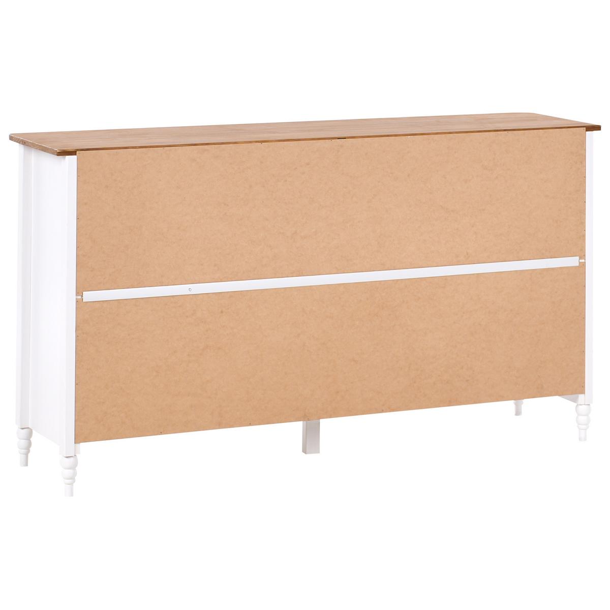 SIDEBOARD mit 2 Türen Kiefernholz Weiß Shillington - Weiß, Holz (150/83/40cm) - Beliani