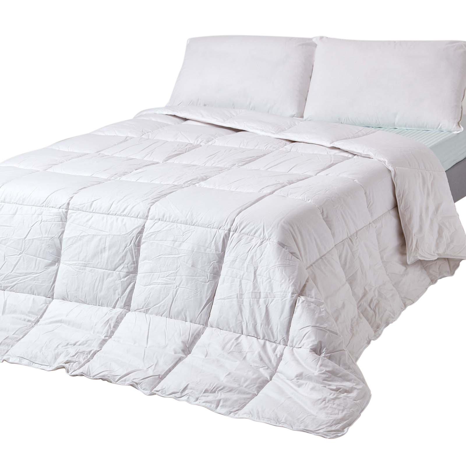 WINTERDECKE 230/220 cm, Seidenmischung - Weiß, Textil (230/220cm) - Homescapes