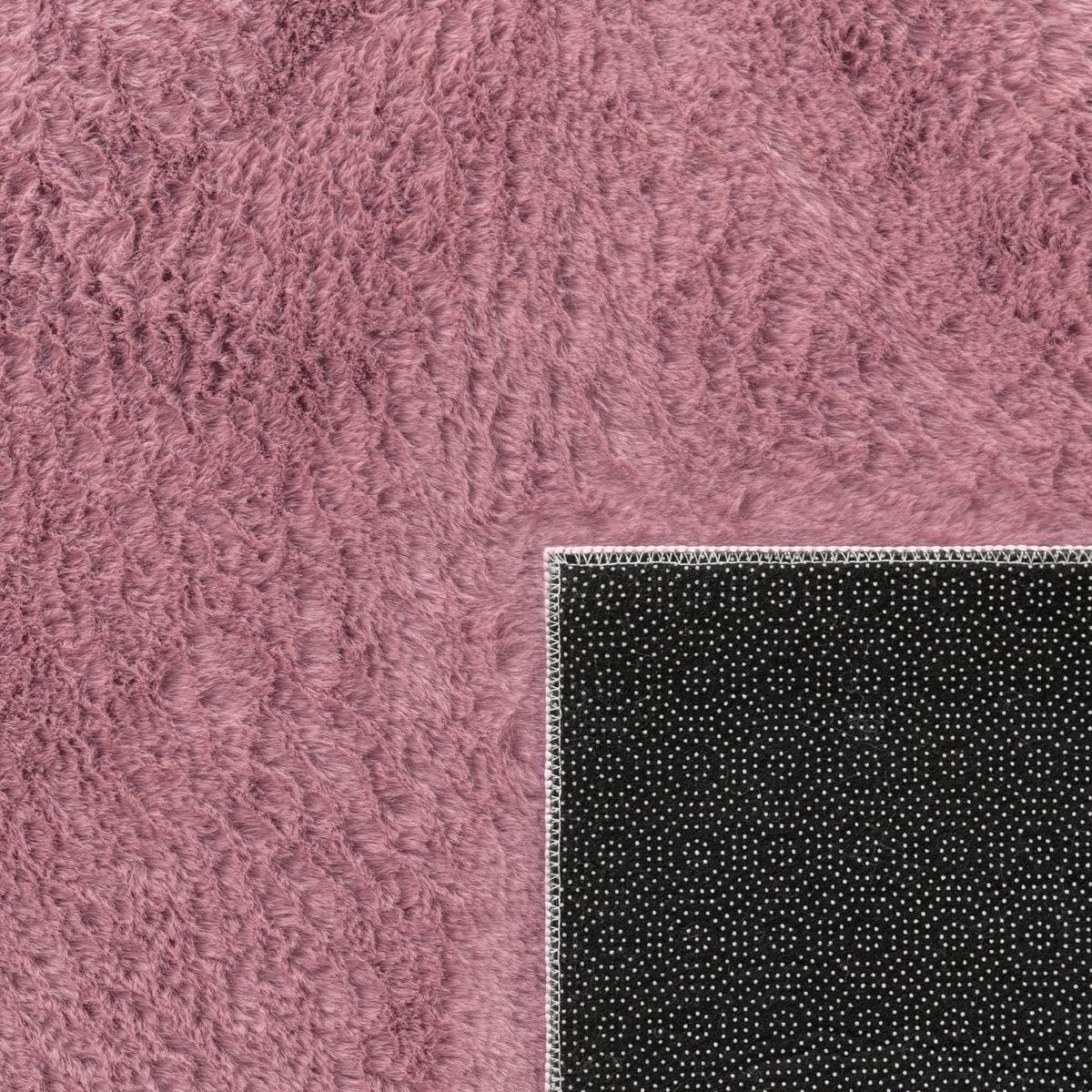 KURZFLORTEPPICH, einfarbig, aus Polyester, Altrosa, 120 x 160 cm - Rosa, Textil (120/160cm) - KADIMA DESIGN