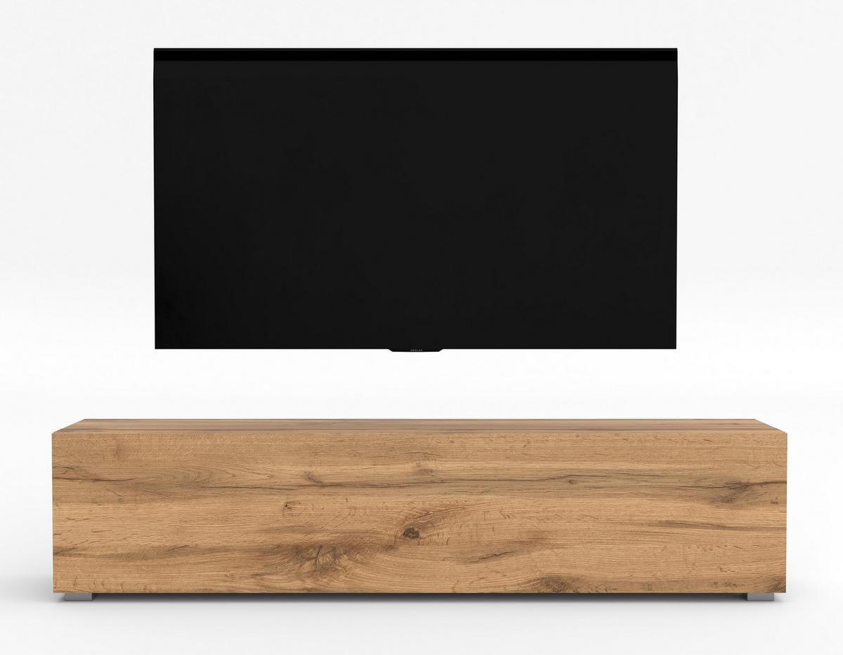 LOWBOARD ZIVOLLI 160 Wotan 160/36,5/32 cm – Hängend und Stehend - Hellbraun, Holzwerkstoff/Kunststoff (160/36.5/32cm) - AX Living