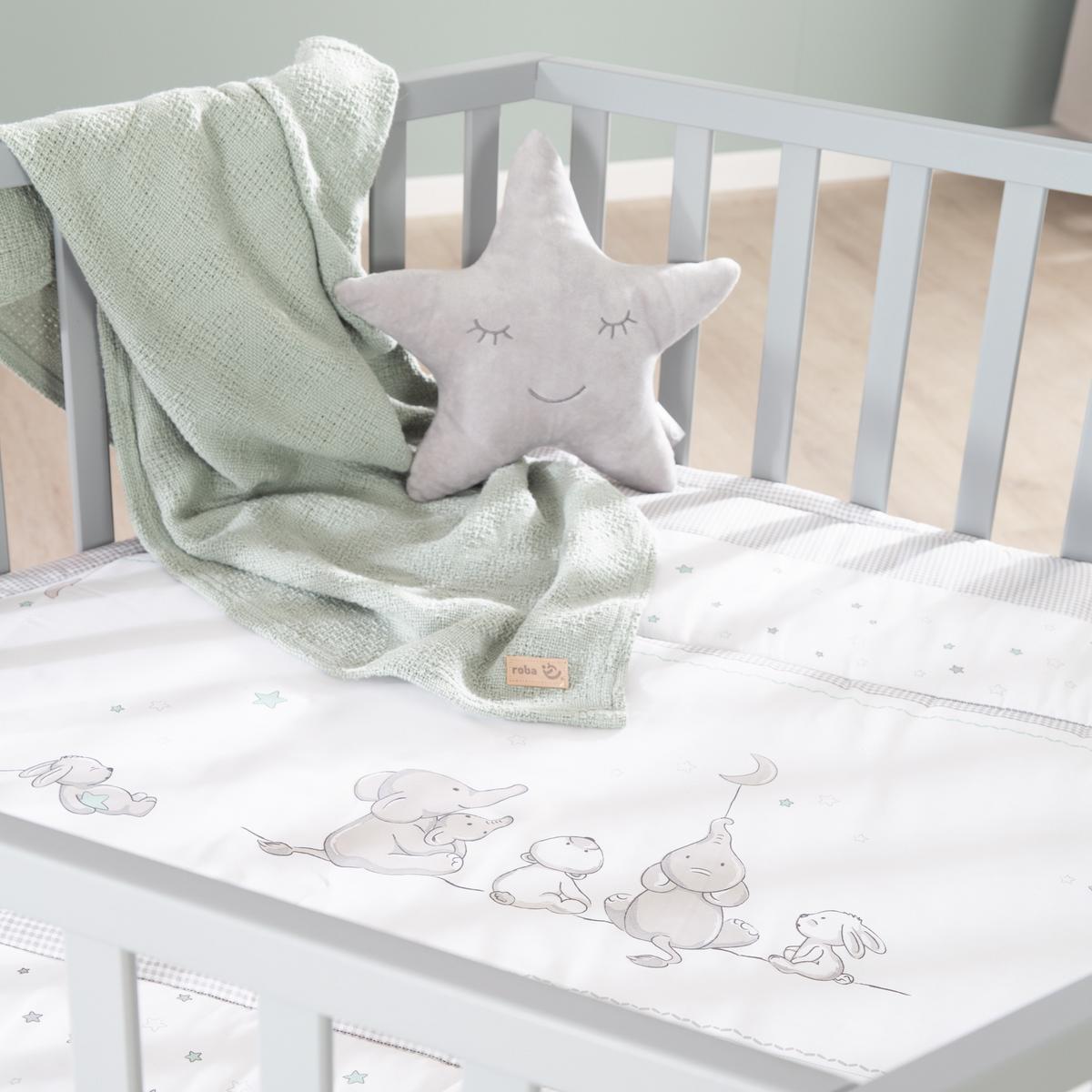 LAUFGITTER 6-eckig Sternenzauber - Taupe, Holzwerkstoff (118.5/72.5/103.5cm) - Roba