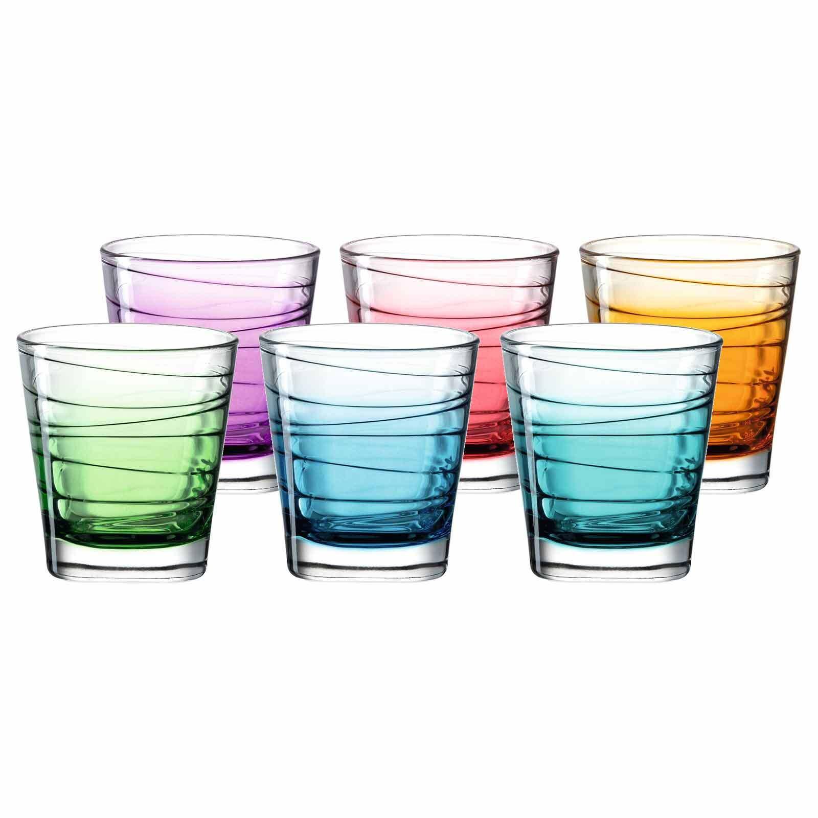TRINKGLÄSER Vario Struttura Bunt 250 ml 6er Set - Multicolor, Glas (0.25L) - Leonardo Living
