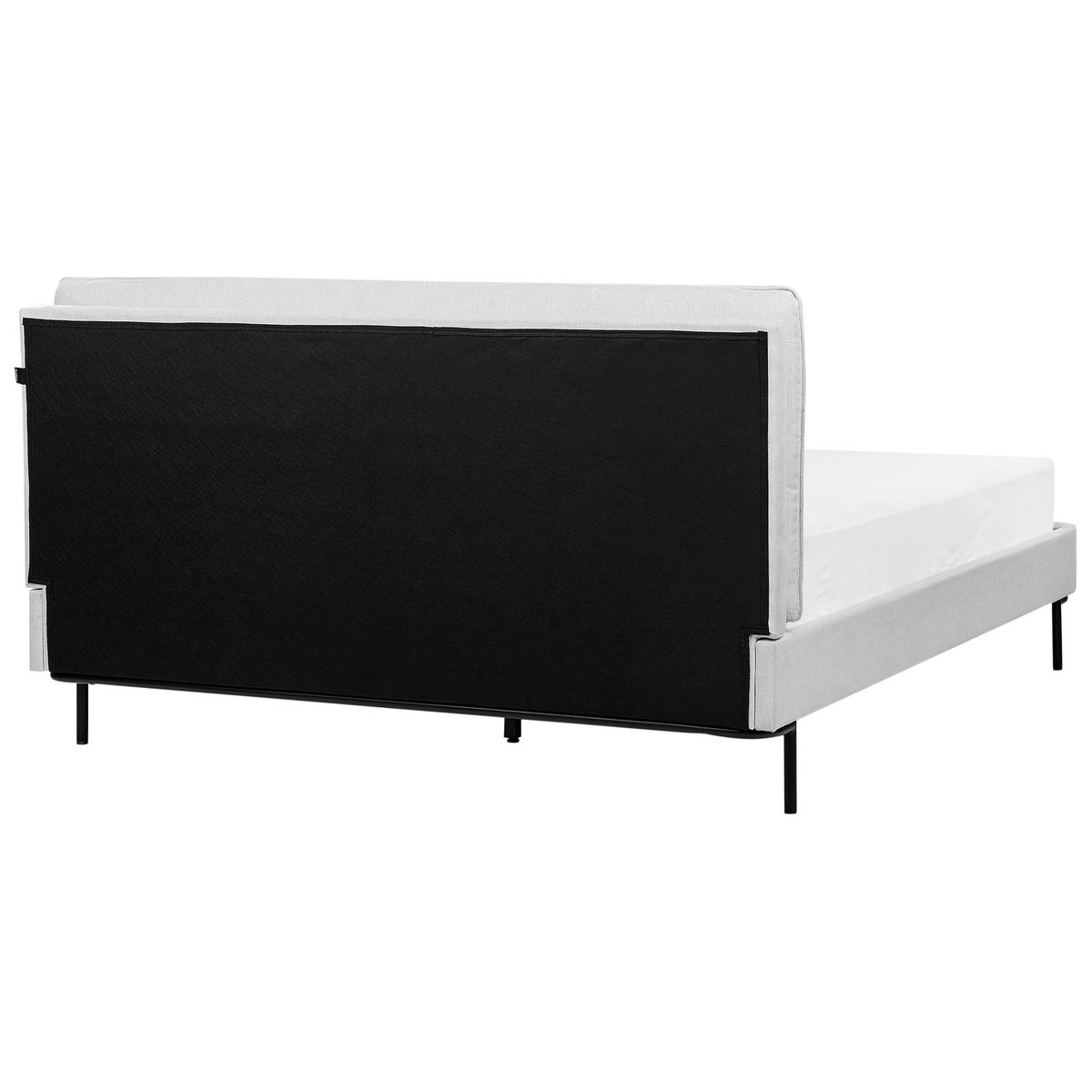 BETT mit Lattenrost 160/200 cm Stoff Hellgrau Corio - Hellgrau, Textil (160/200cm) - Beliani