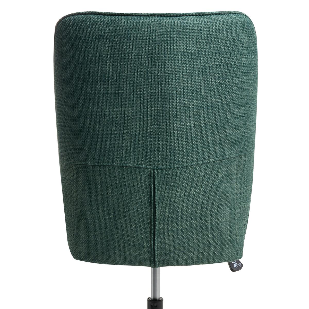 BÜROSTUHL Kunstleinen Dunkelgrün Castile - Schwarz/Grün, Textil (64/96/64cm) - Beliani