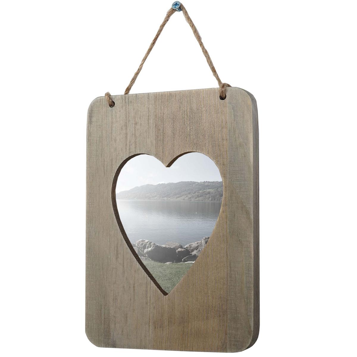 BILDERRAHMEN SHABBY-LOOK rechteckig Grau - Grau, Holz (13/26cm) - MCW