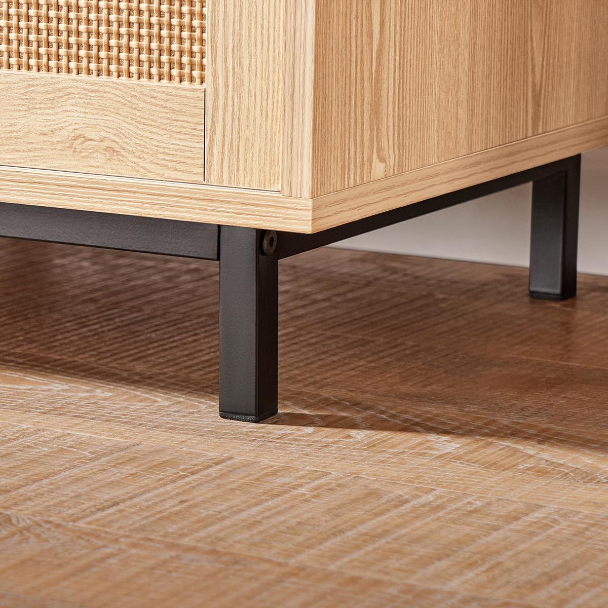 SCHUHBANK NATUR - Naturfarben, Holzwerkstoff/Metall (110/49/40cm) - SoBuy