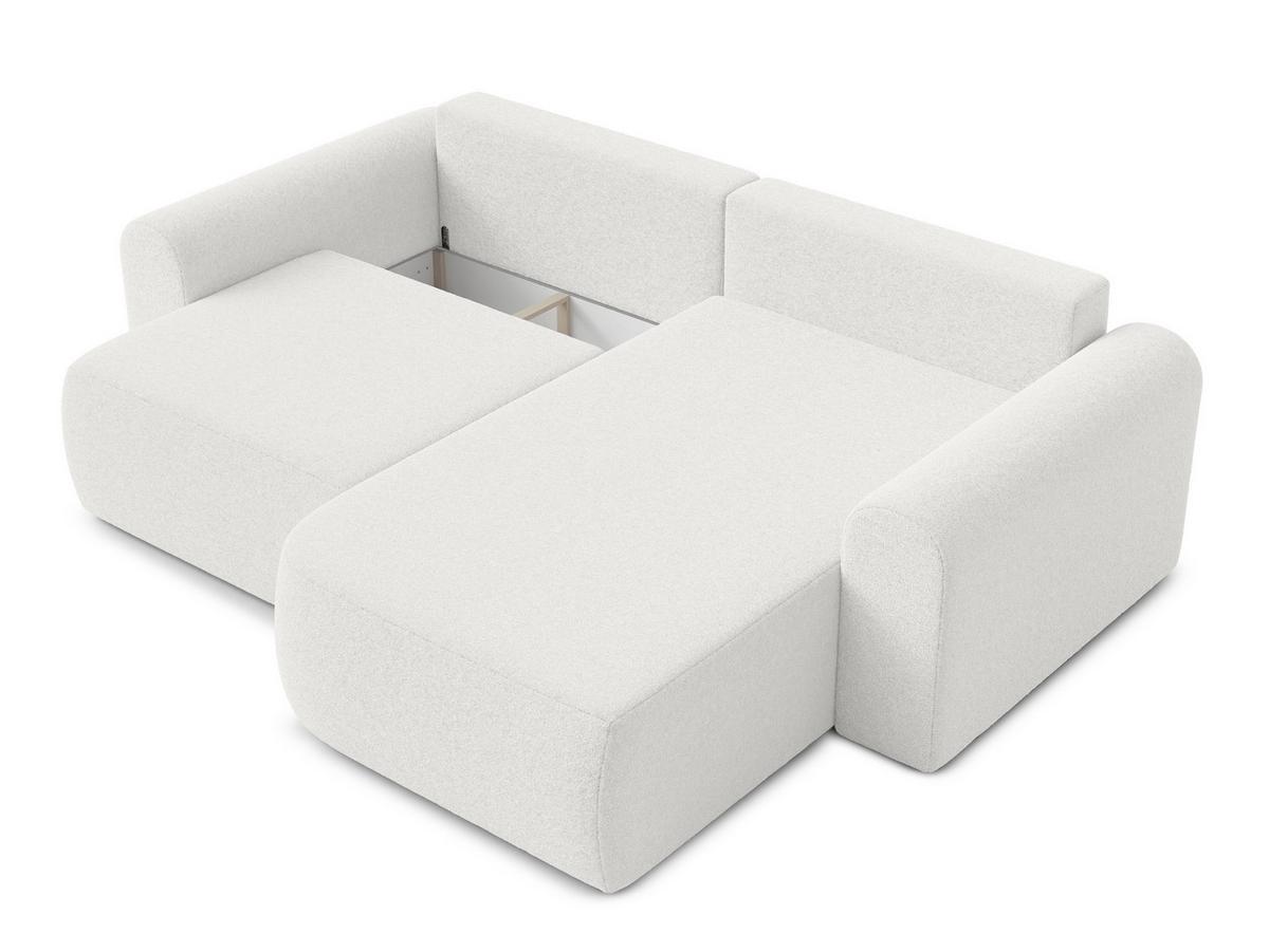 ECKSOFA L Form Otterton Creme 250/180/95 cm Rechts mit Schlaffunktion - Creme/Schwarz, Kunststoff/Textil (250/180cm) - AX Living