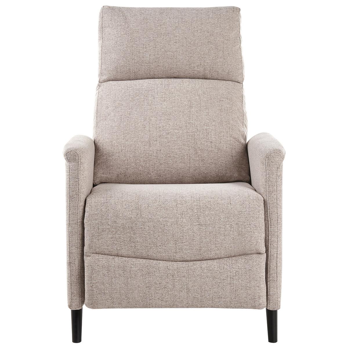 FERNSEHSESSEL Taupe Selvik - Taupe/Schwarz, Textil (69/103/80cm) - Beliani