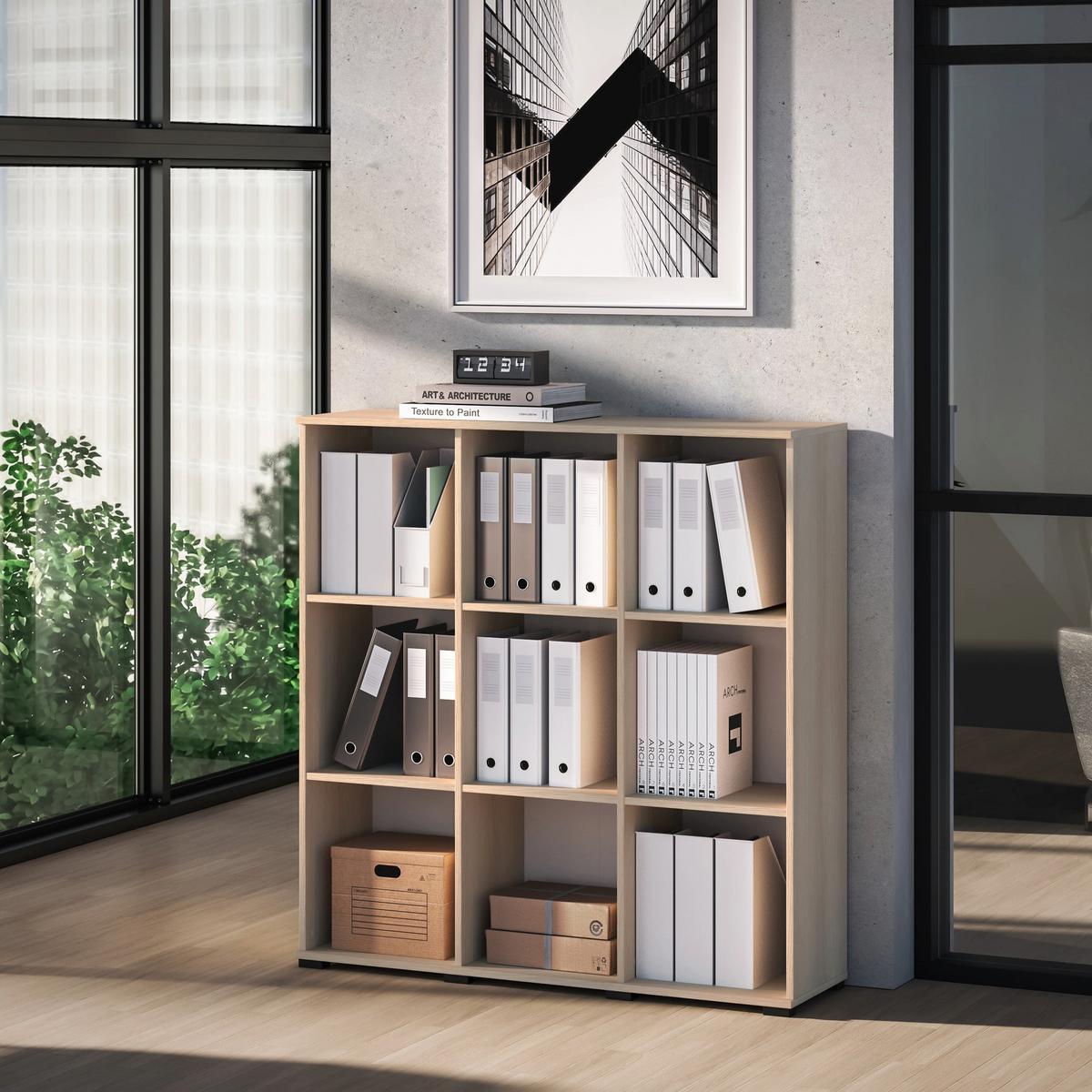 STANDREGAL Odelis 119 cm - Beige/Schwarz, Holzwerkstoff/Kunststoff (119.8/123.9/33.7cm) - Selsey