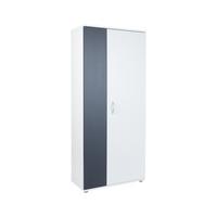 MEHRZWECKSCHRANK (B/H/T): 70/159/35 cm 5 Weiß Anthrazit - Anthrazit/Silberfarben, Holzwerkstoff/Kunststoff (70/159/35cm) - arthur berndt