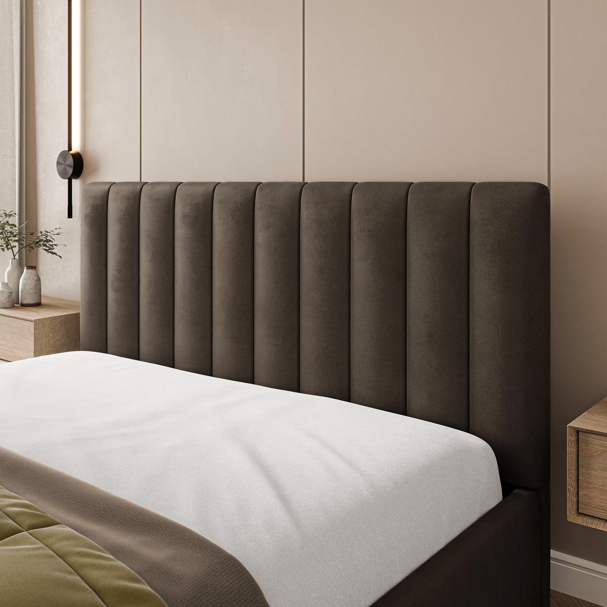 POLSTERBETT DEMERA MGV 200x200 cm mit Bettkästen - Braun - Braun, Holz (200/200cm) - MASSENO