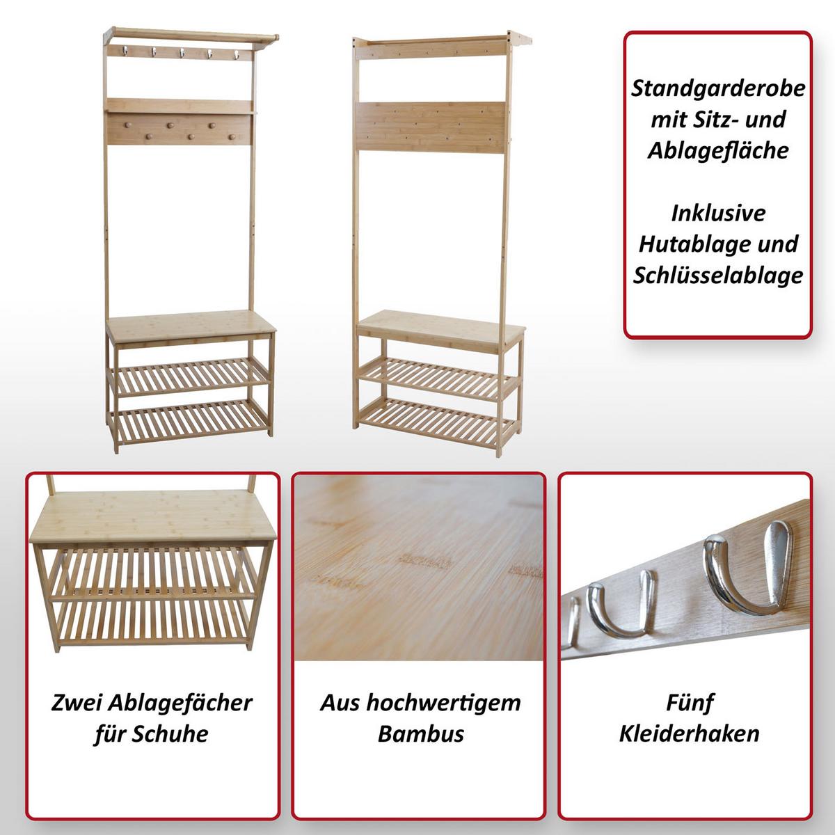 STANDGARDEROBE Braun - Braun, Holz (70/170/31cm) - MCW