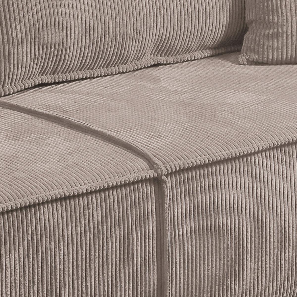 SOFA Isaac 4 Sitzplätze Taupe - Taupe, Holzwerkstoff (255/85/105cm) - Petits-meubles