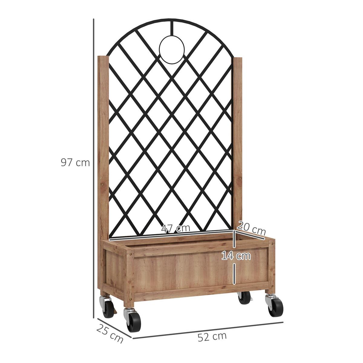 HOCHBEET 2er-Set - Braun, Holzwerkstoff (25/97/52cm) - Outsunny