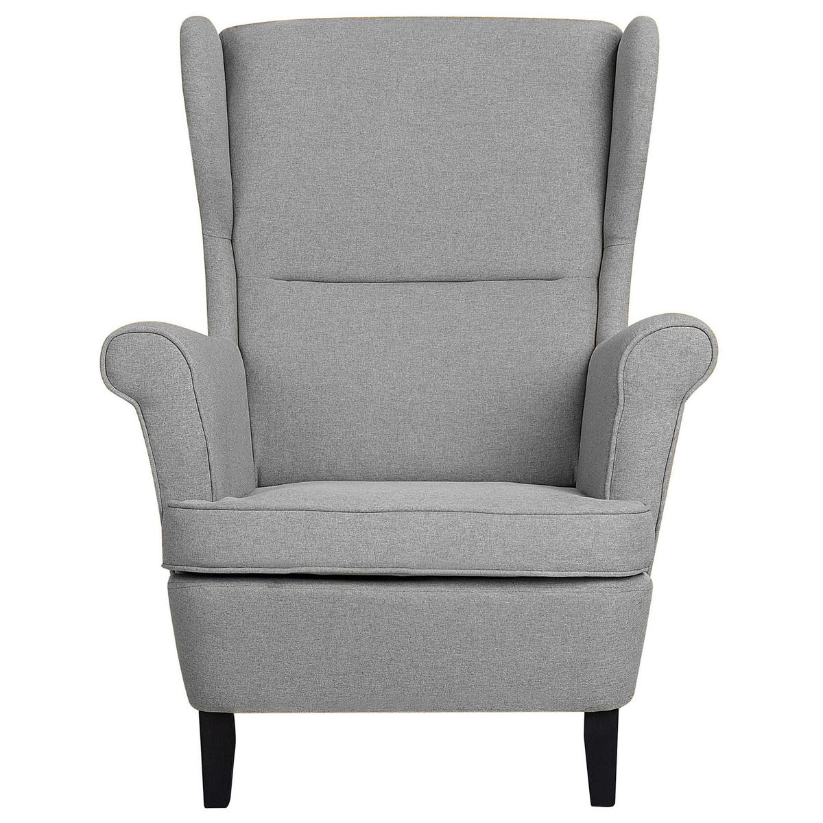 SESSEL Polsterbezug Grau Abson - Grau, Holz/Textil (74/102/63cm) - Beliani