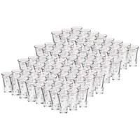 STAMPER GEEICHT MIT ROTRING Dublino transparent 2 cl + 4cl 96er Set - Transparent, Glas (0.06L) - Van Well