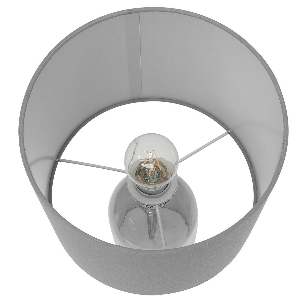 TISCHLAMPE Devoll 25/25/44 cm - Grau, Glas (25/25/44cm) - Beliani
